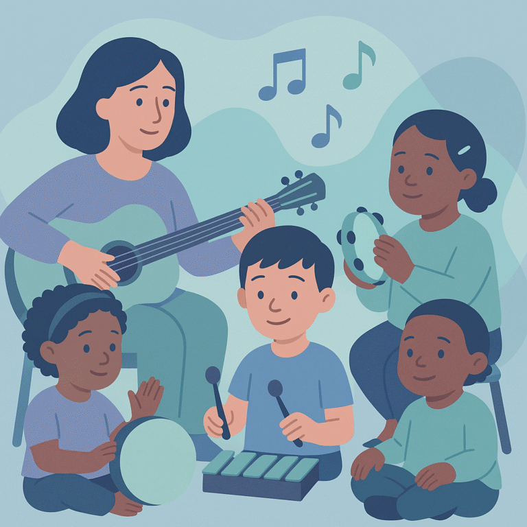 Music Therapy Boosts Cognitive Skills in Children with Epilepsy – illustration