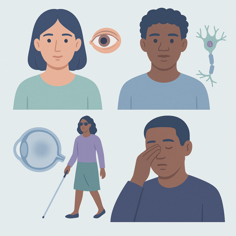 Understanding Leber Hereditary Optic Neuropathy and Its Effects – illustration