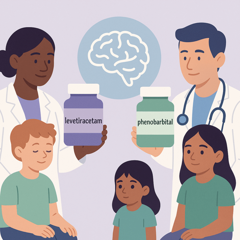 Levetiracetam or Phenobarbital for Seizures in Children – illustration