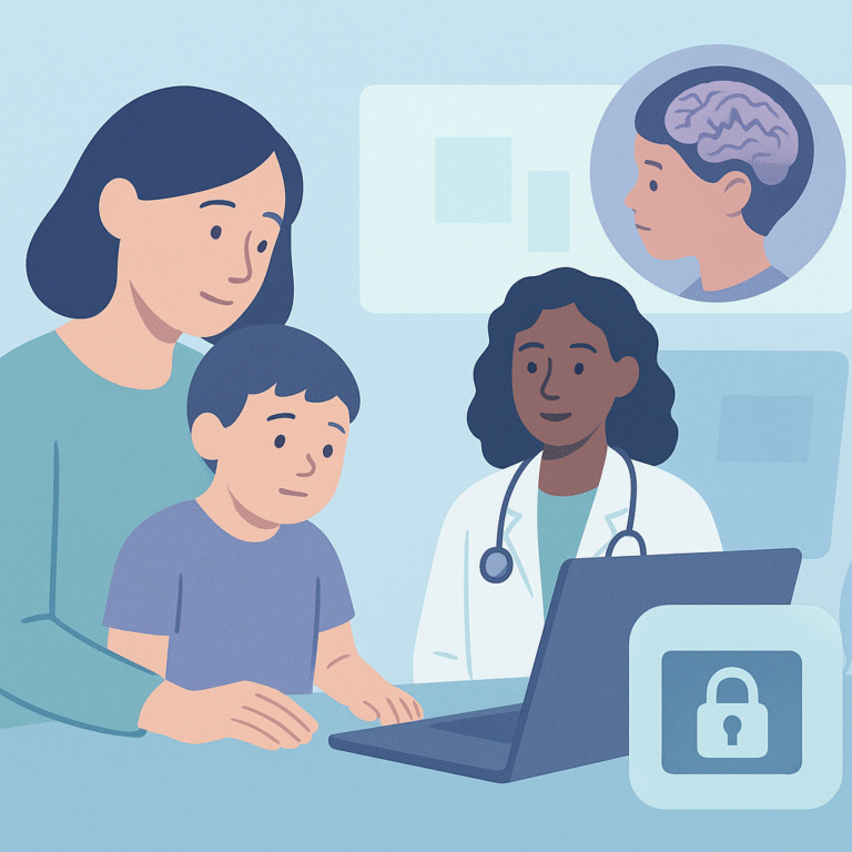 Secure Video Sharing Tool Helps Diagnose Pediatric Epilepsy – illustration