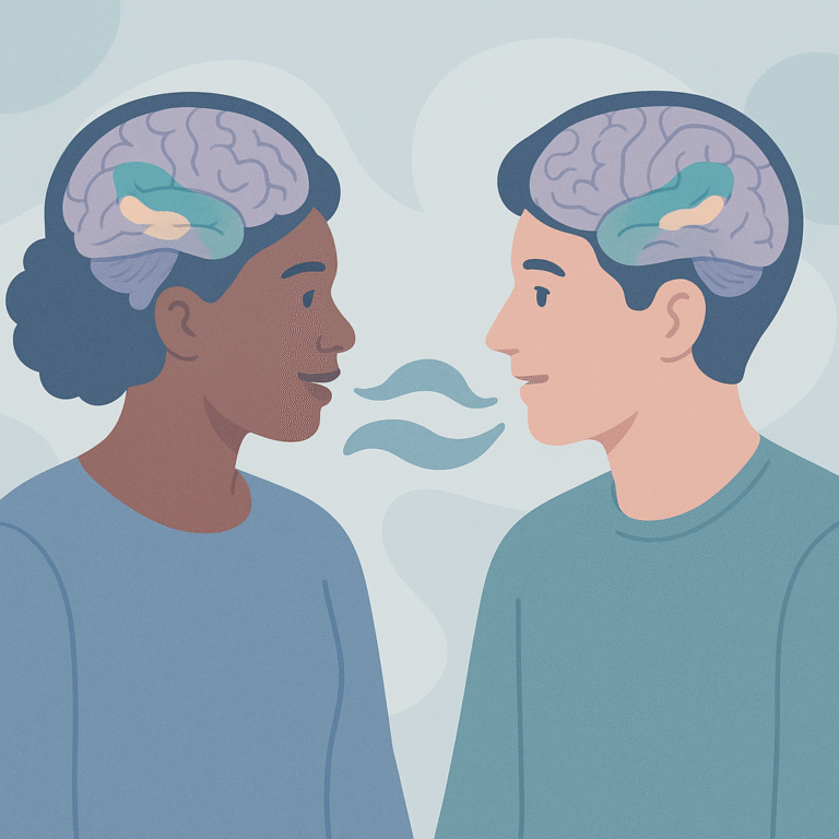Natural Conversations Help Map Language Areas in the Brain – illustration