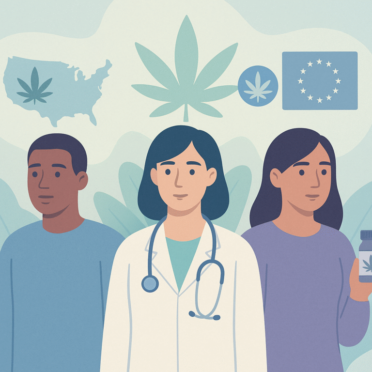Understanding Medical Cannabis Regulations in the US, EU, and UK – illustration