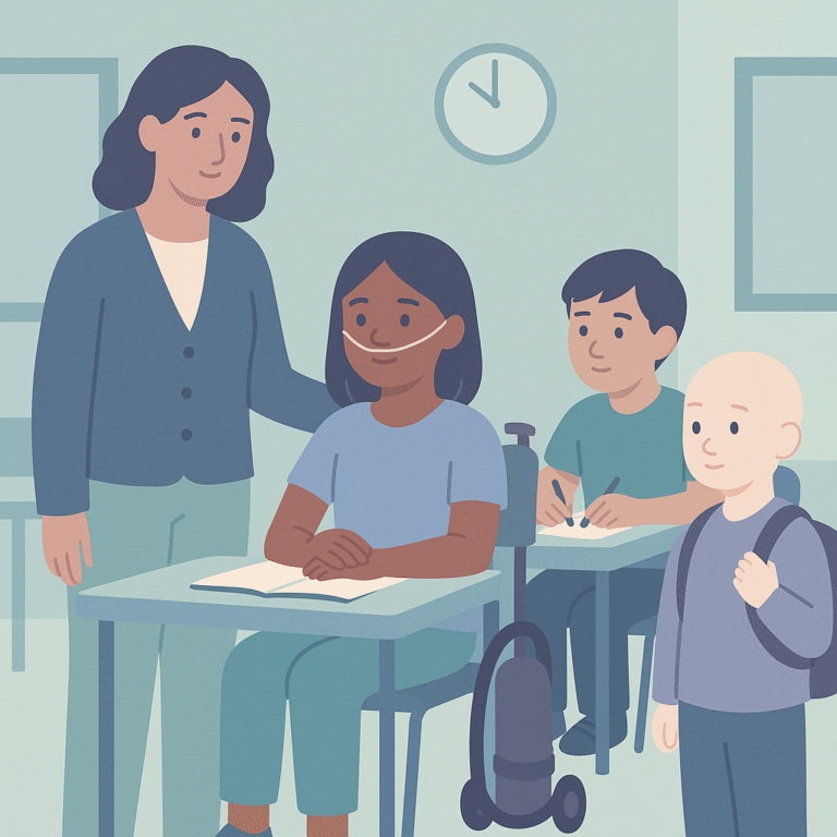Supporting Kids with Chronic Illness in School Settings – illustration