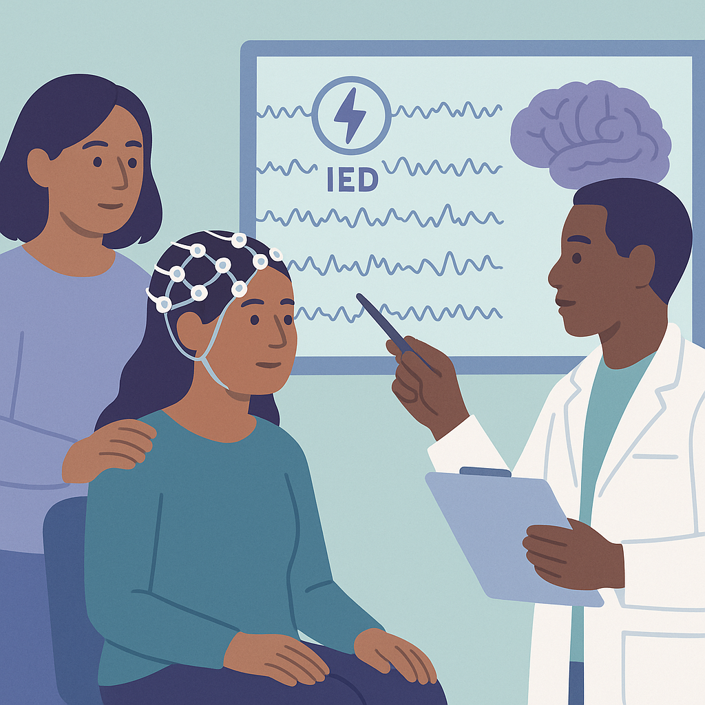IEDs in EEG Increase Risk of Seizure Recurrence – illustration