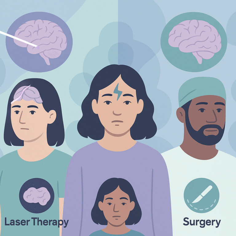 Comparing Laser Therapy and Surgery for Drug-Resistant Epilepsy – illustration