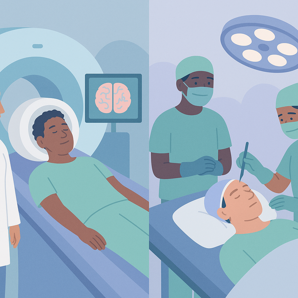 MRgLITT and Surgery Offer Similar Seizure Control for Epilepsy – illustration