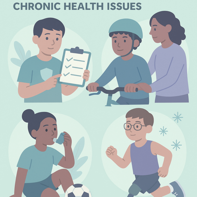 Safe Sports Guidelines for Kids with Chronic Health Issues – illustration