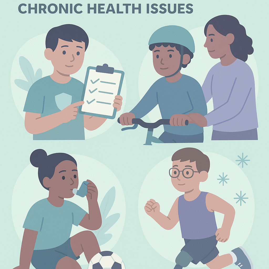 Safe Sports Guidelines for Kids with Chronic Health Issues – illustration