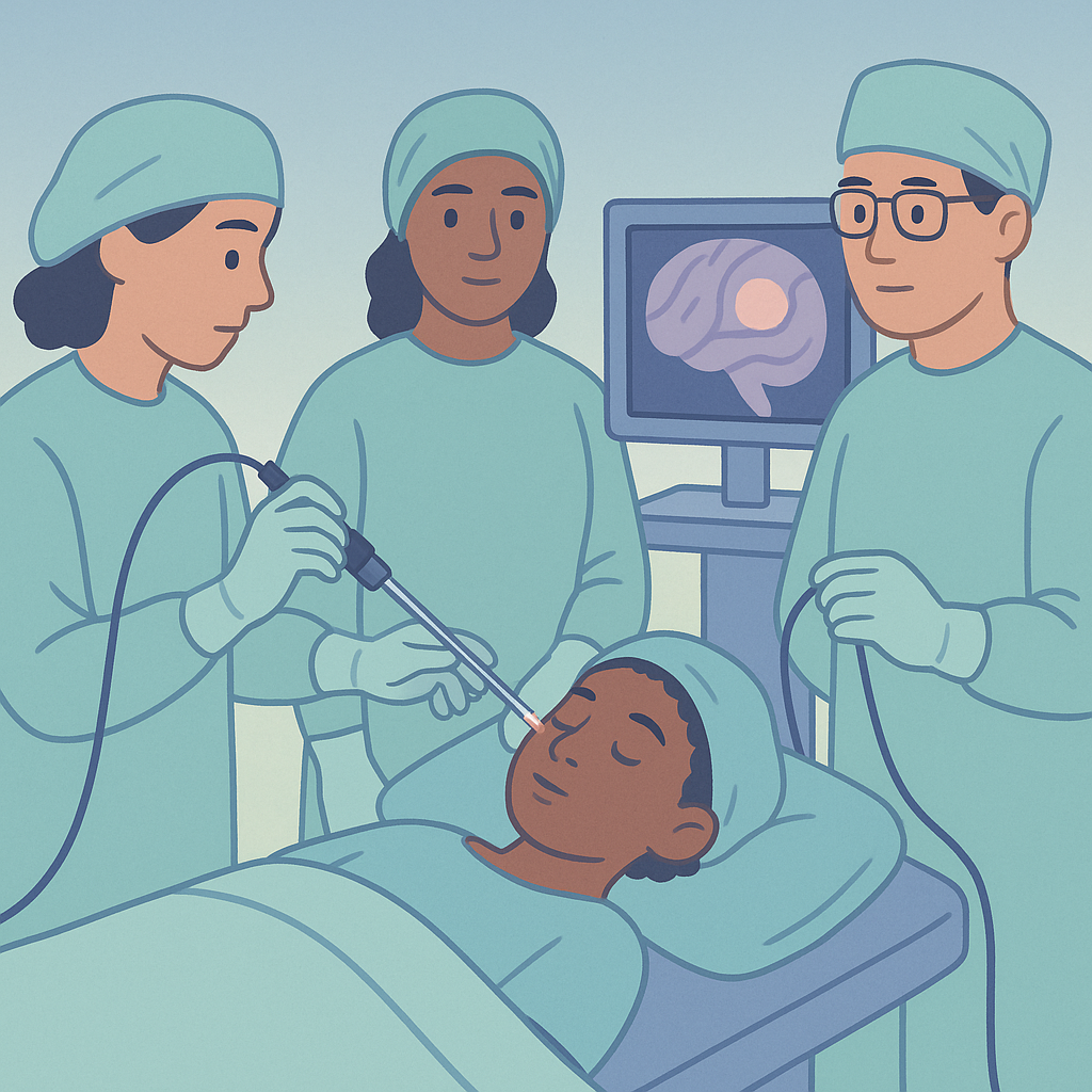 Endoscopic Surgery Shows Promise for Treating Pediatric Brain Tumors – illustration