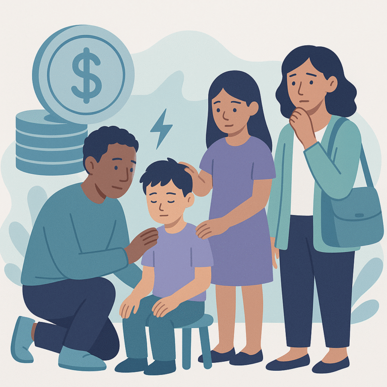 High Costs and Burdens for Families of Children with Epilepsy – illustration