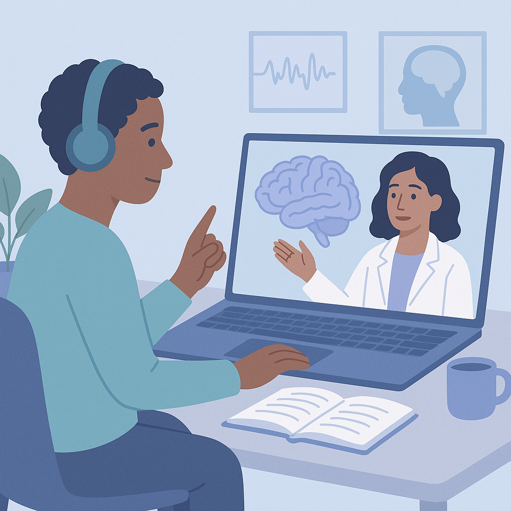 Telementoring Improves Epilepsy Knowledge for Neurology Trainees – illustration