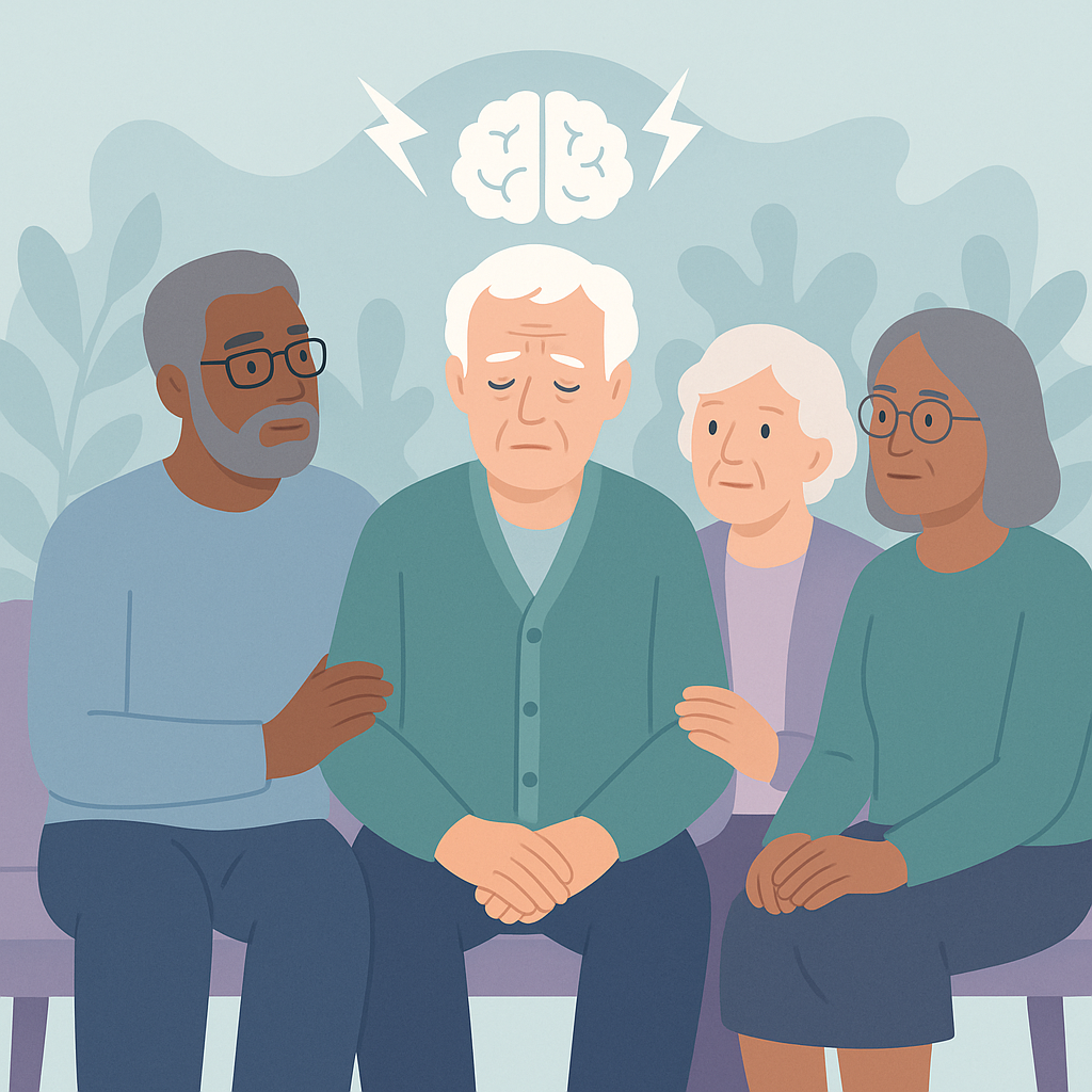 Study Aims to Identify Dementia Risks in Older Adults with Seizures – illustration