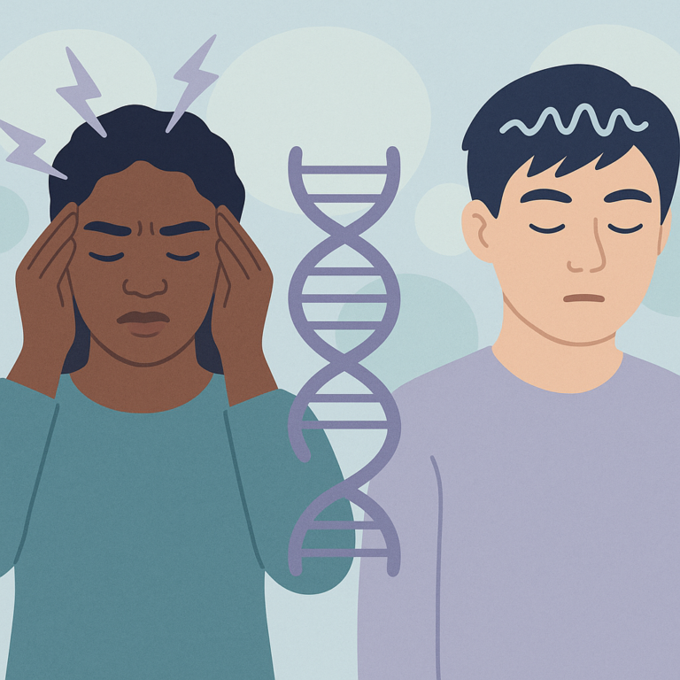 Shared Genetic Factors Link Migraine and Epilepsy – illustration