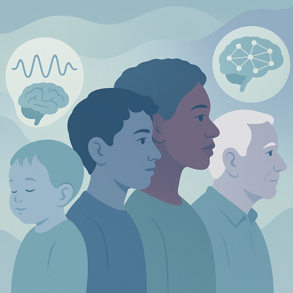 Brain Development Links Alpha Rhythm and Neural Activity Timescales – illustration