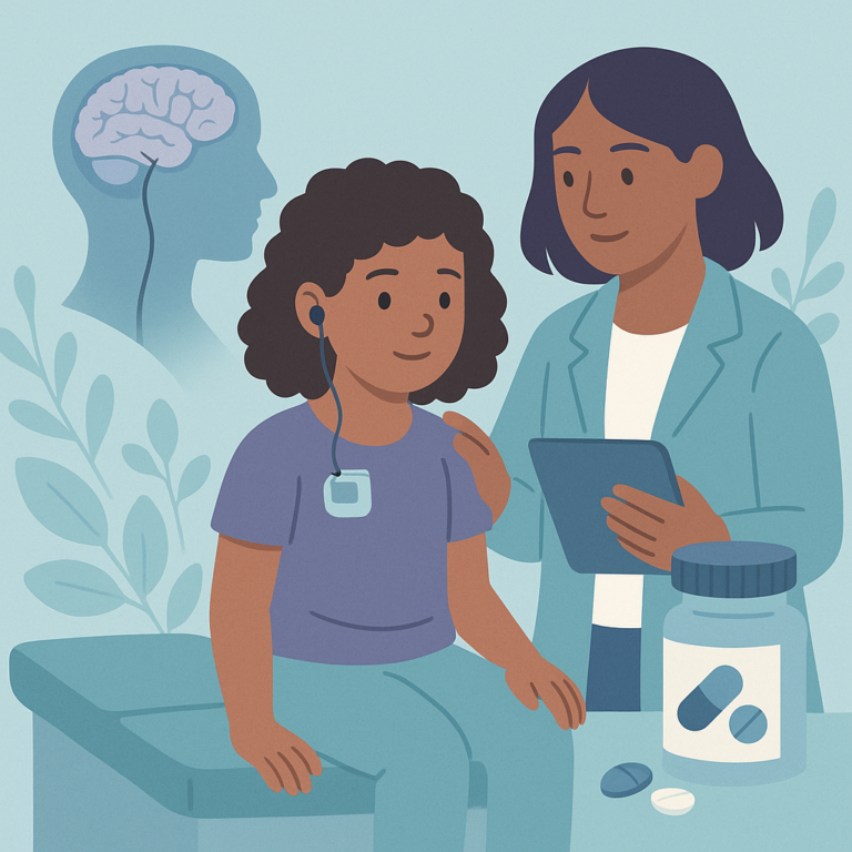 Vagus Nerve Stimulation and Surgery Reduce Seizure Medication in Kids – illustration