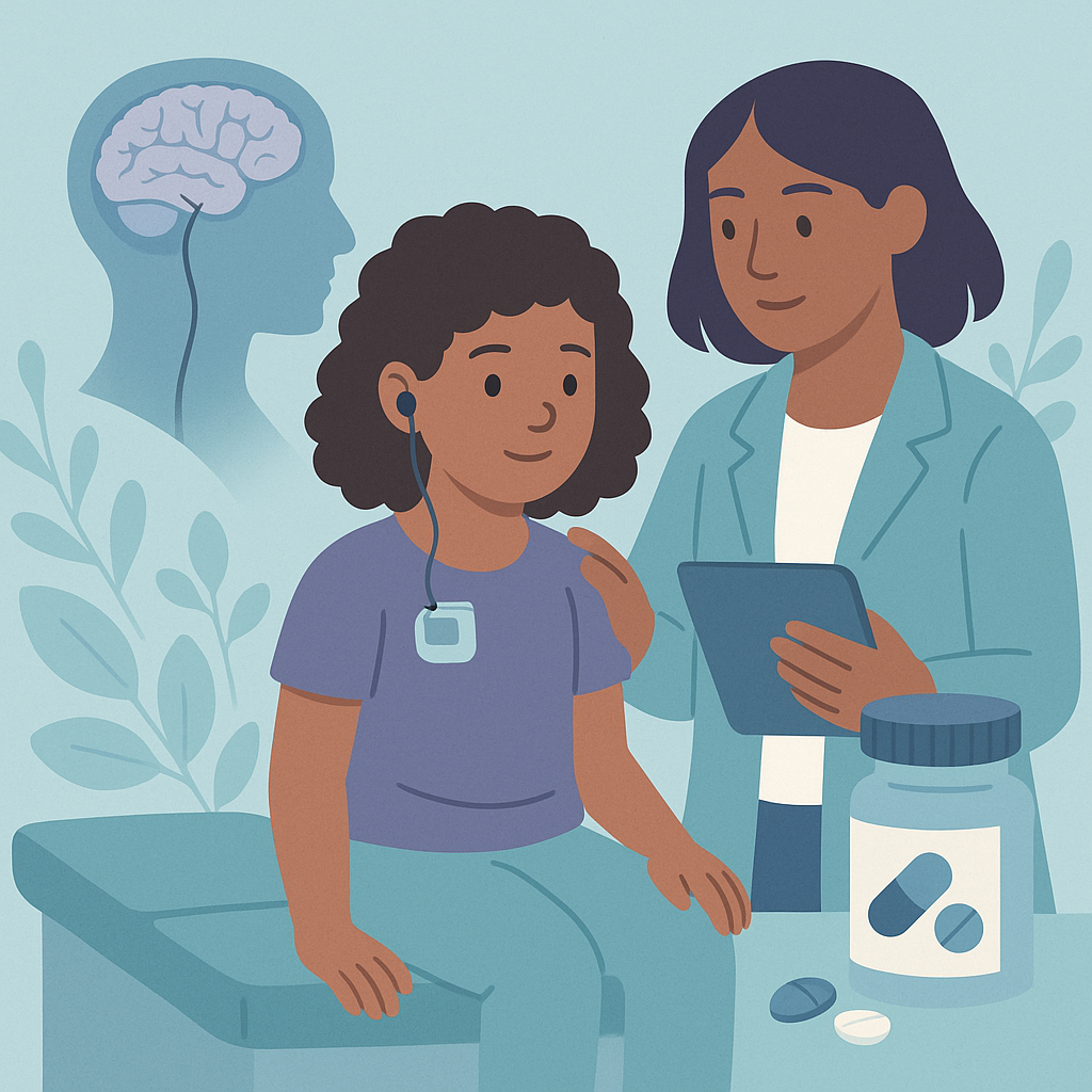 Vagus Nerve Stimulation and Surgery Reduce Seizure Medication in Kids – illustration
