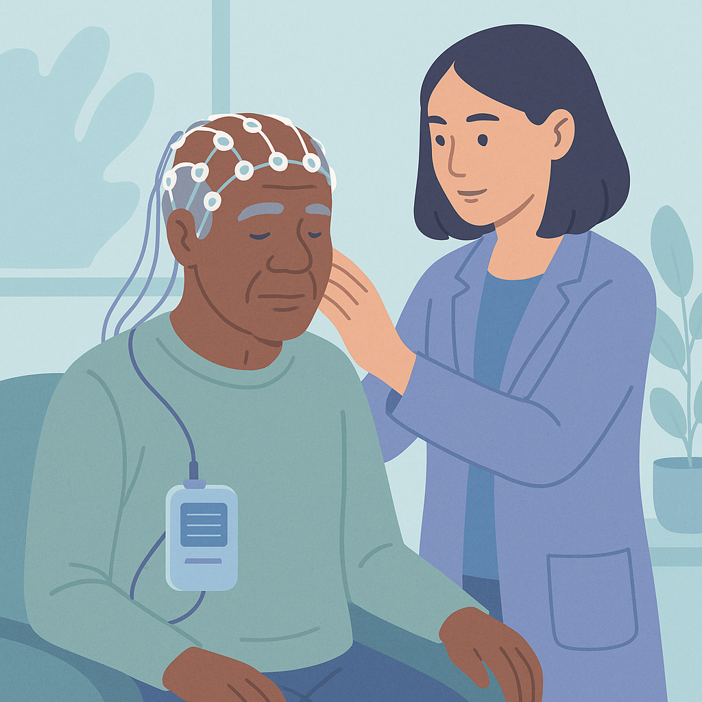 Ambulatory EEGs May Help Diagnose Seizures in Dementia Patients – illustration