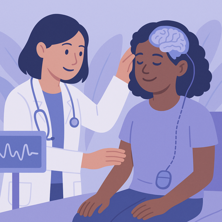 Deep Brain Stimulation Improves Seizures in Teen with Epilepsy β illustration