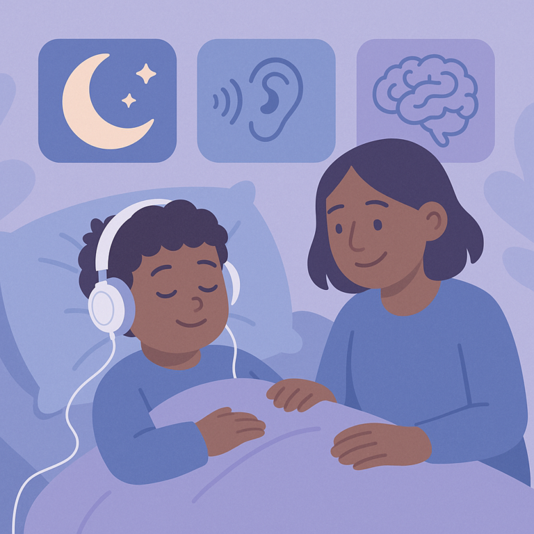 New Auditory Stimulation Improves Sleep and Cognition in Kids with Epilepsy – illustration