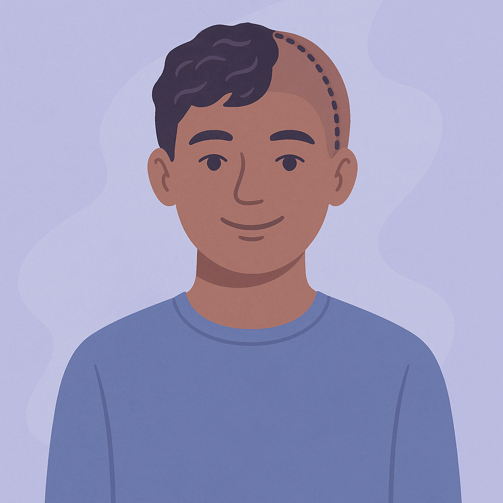 Teen Boy with Chronic Epilepsy Underwent Hemispherectomy Surgery – illustration