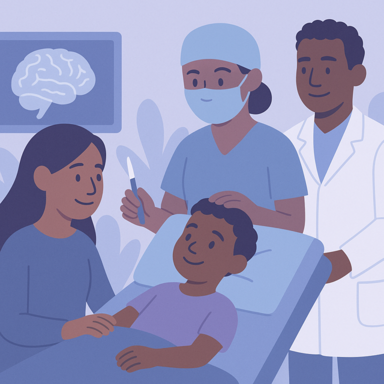 Early Surgery for Epilepsy Can Improve Outcomes for Kids โ illustration