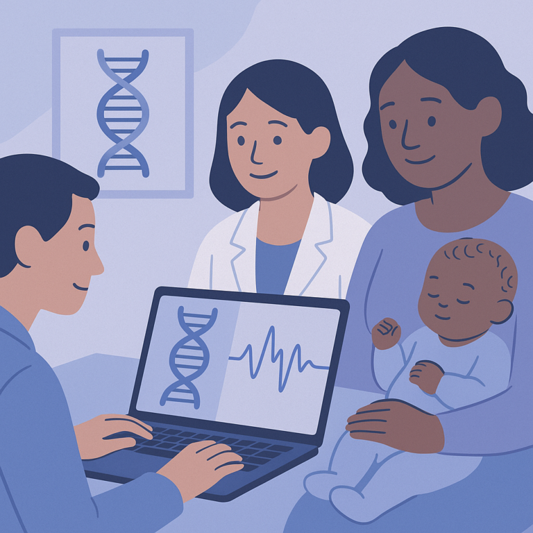 Reanalyzing Genome Data Helps Diagnose Infants With Epilepsy β illustration