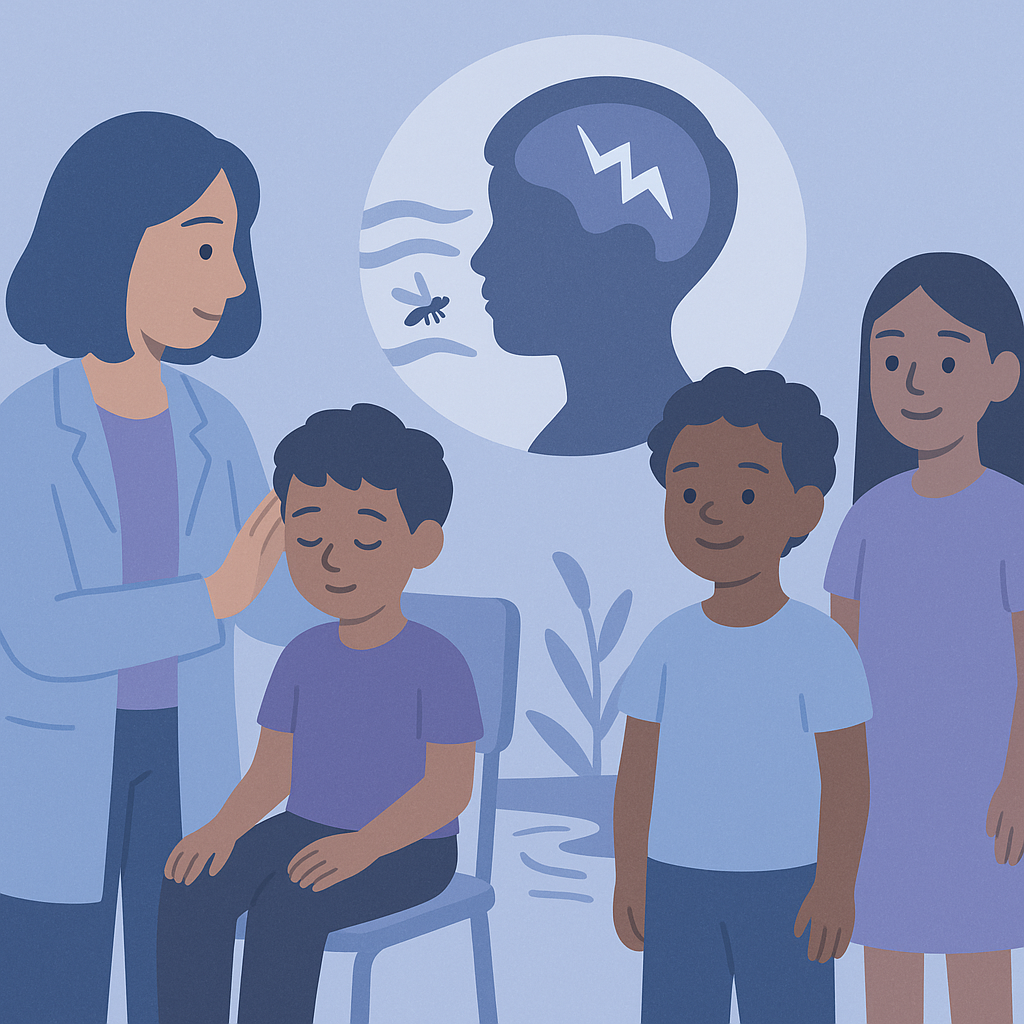 Understanding Epilepsy Linked to River Blindness in Children – illustration
