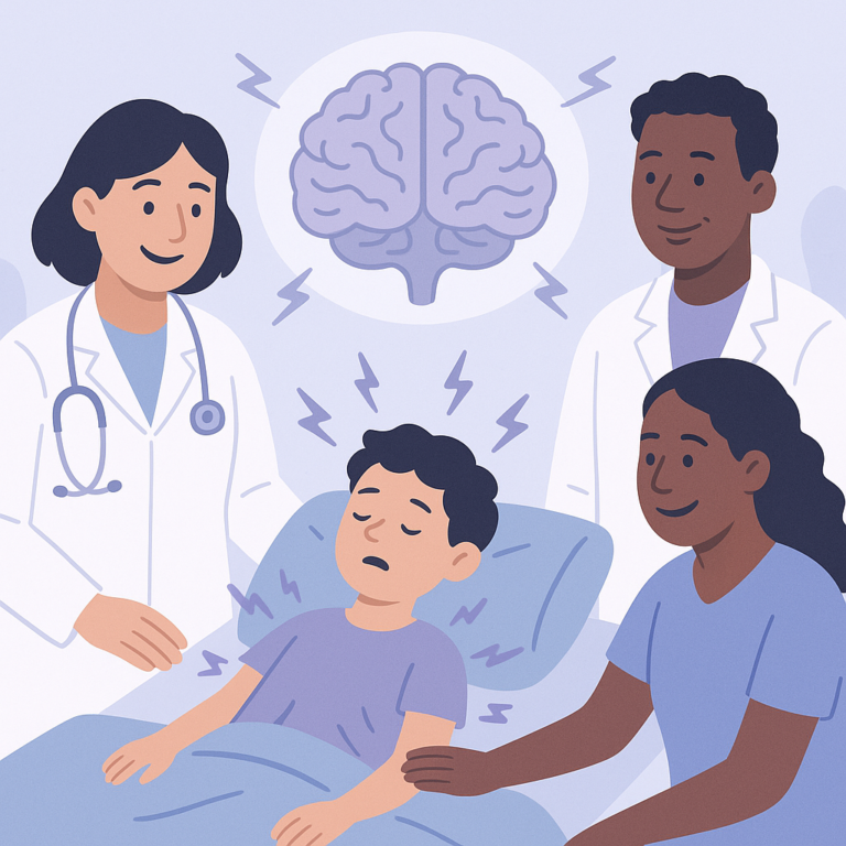 New Study Links Severe Seizures to Neurological Disorders in Kids – illustration