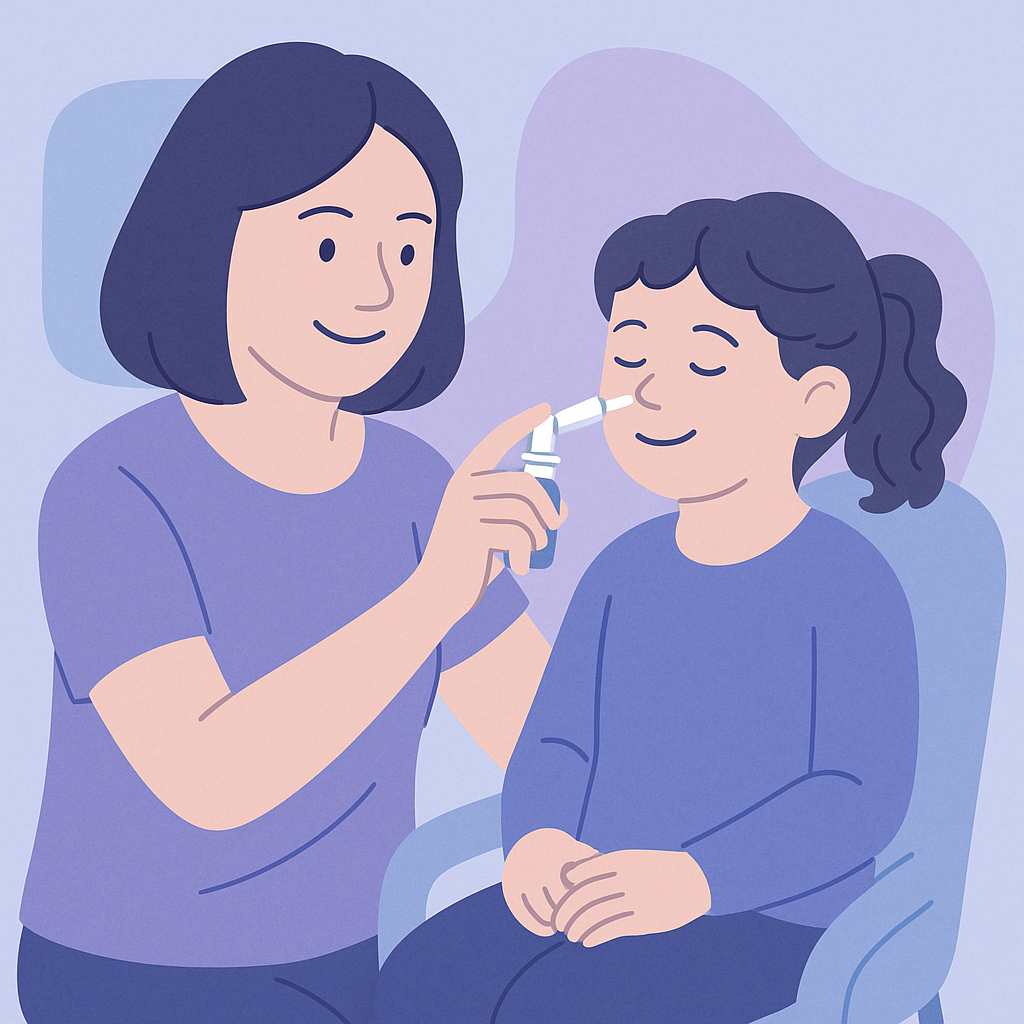 Diazepam Nasal Spray Safe and Easy for Rett Syndrome Caregivers – illustration
