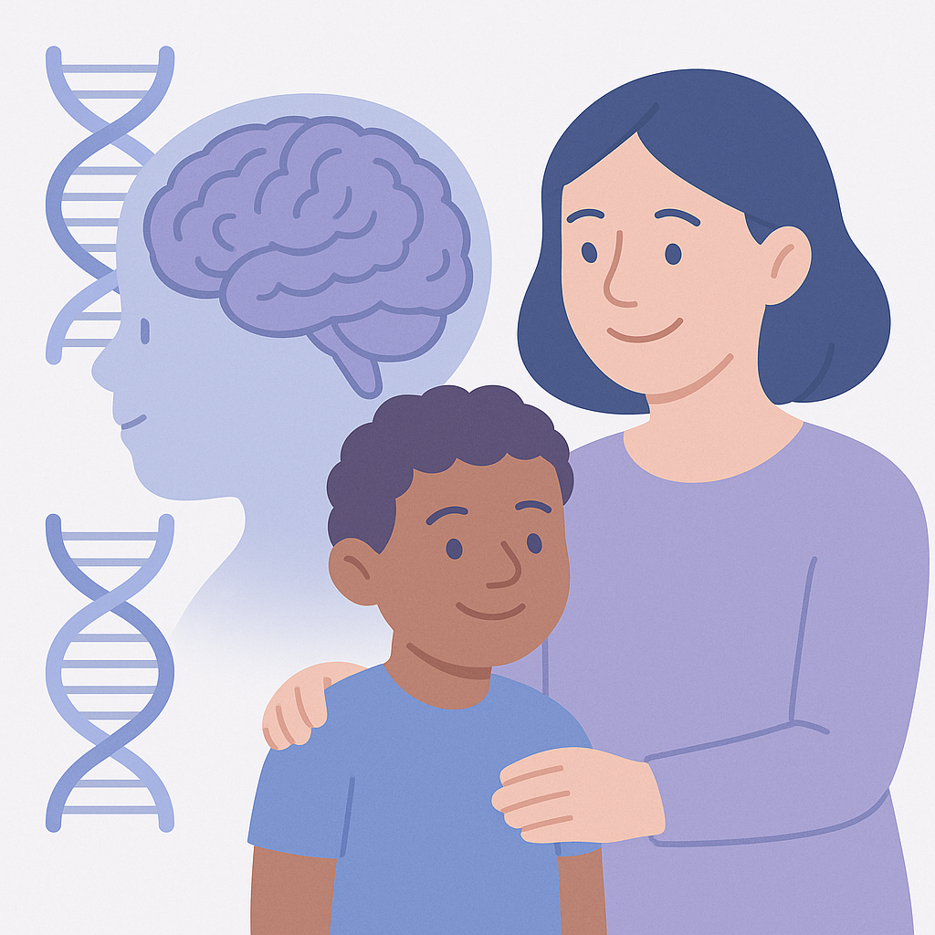 New Genetic Variant Linked to Brain Swelling in Children – illustration