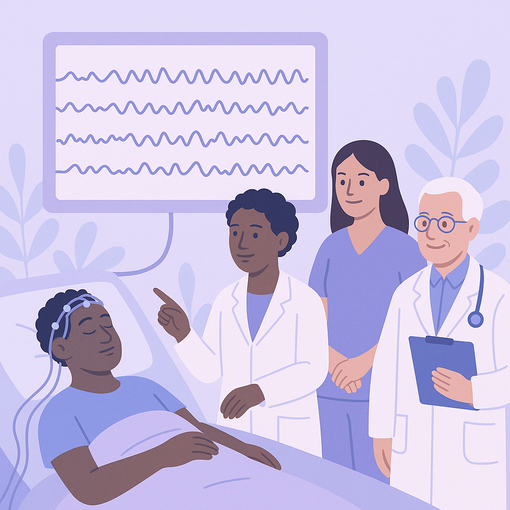 Predicting Recovery After Cardiac Arrest Using EEG Patterns – illustration