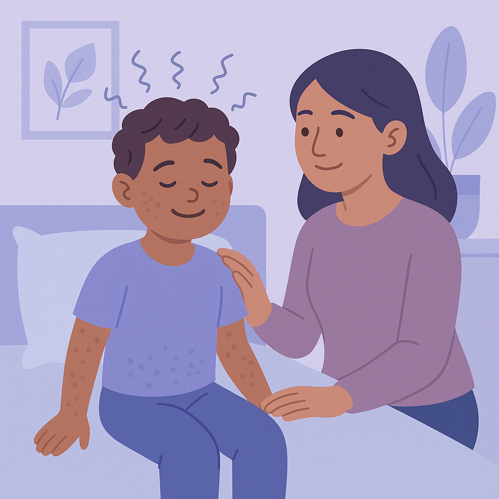 Rare Genetic Disorder Causes Seizures and Skin Issues in Child – illustration