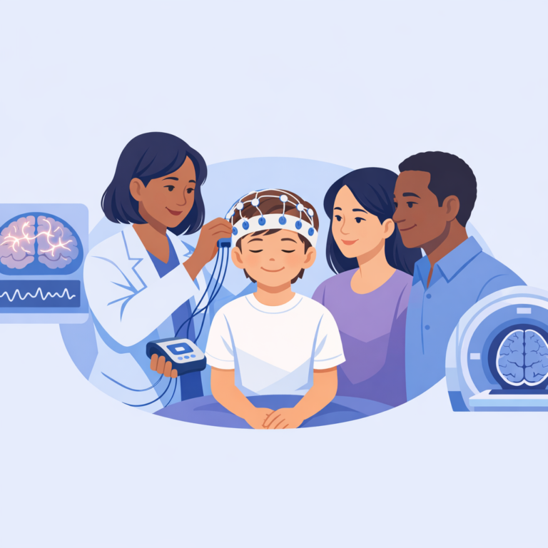 Brain Stimulation Seizures May Help Guide Child Epilepsy Surgery – illustration
