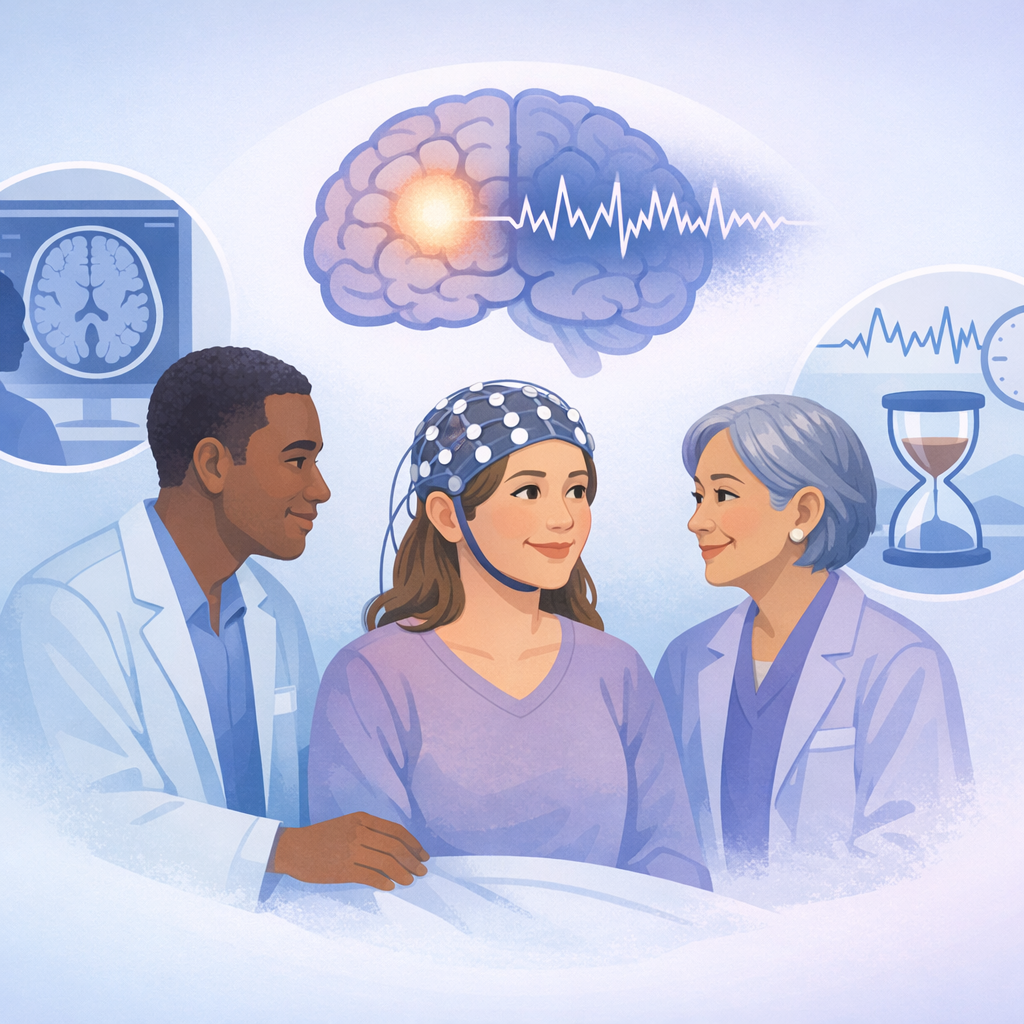 Brain Monitoring Shows Delayed Seizures After Partial Surgery – illustration