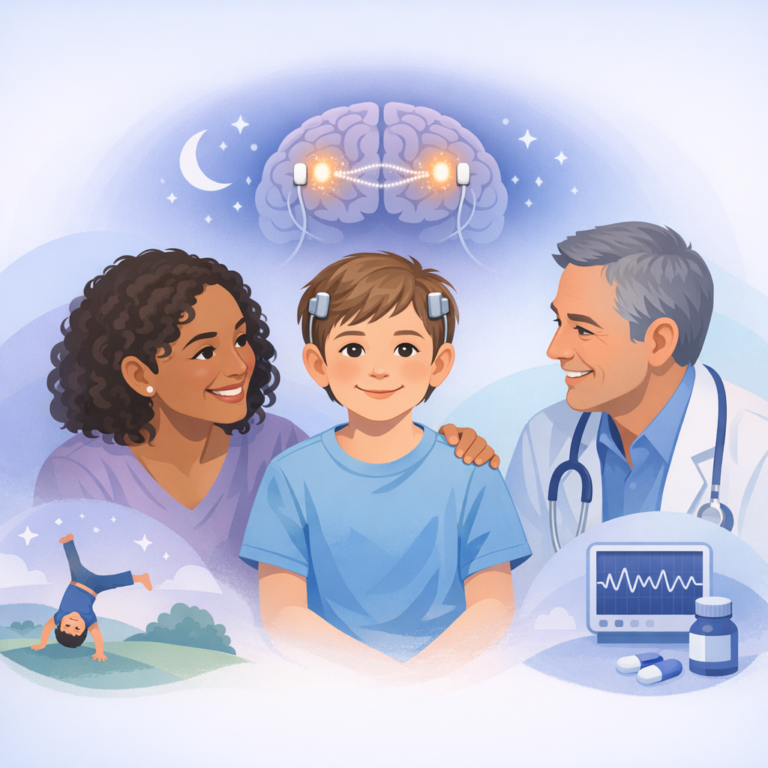 Dual Brain Stimulation Helped Child With Dystonia And Seizures – illustration