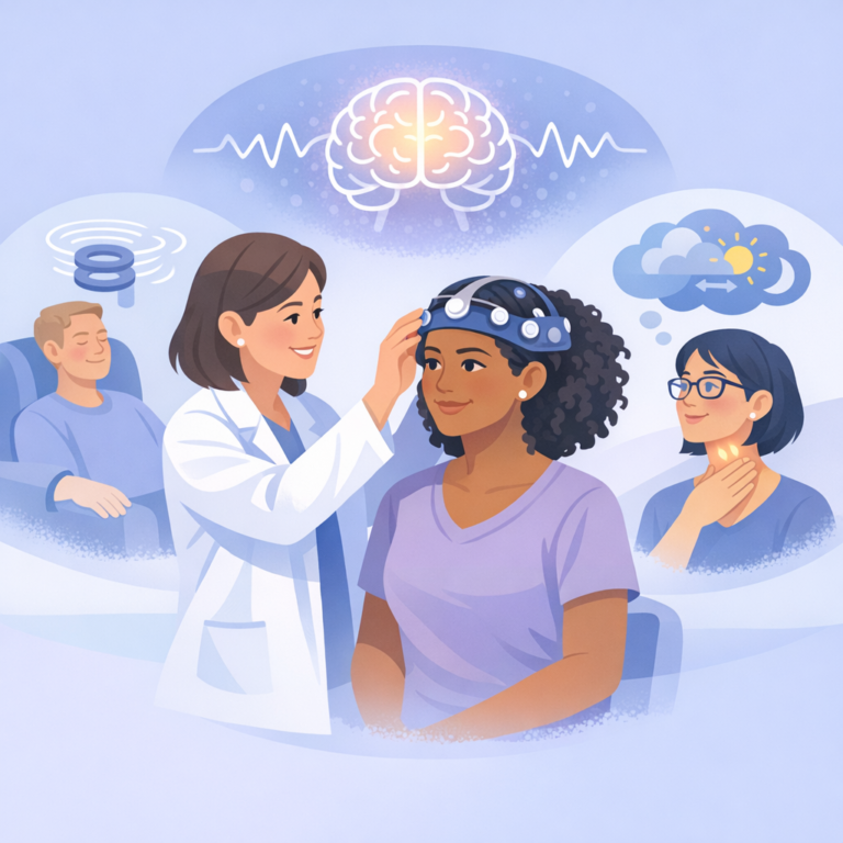 Brain Stimulation Types May Help Different Symptoms – illustration