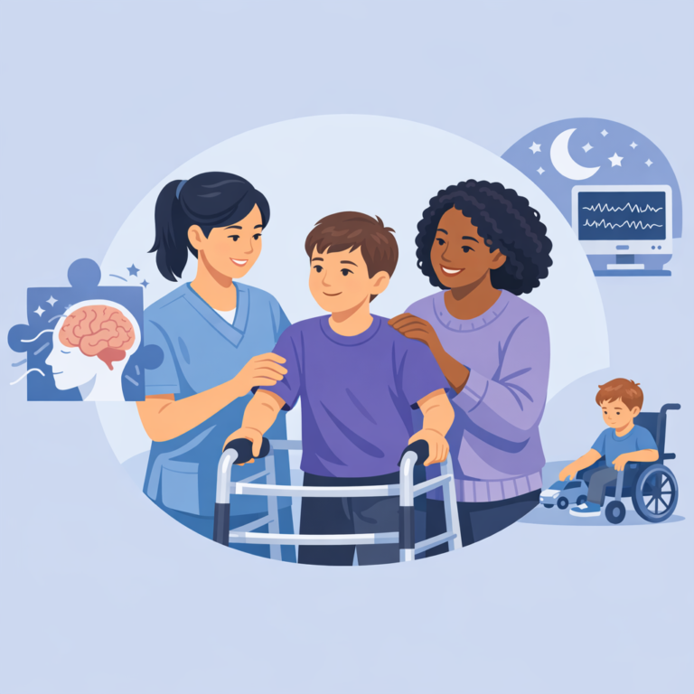 Movement Problems Often Happen Alongside Severe Childhood Epilepsy – illustration