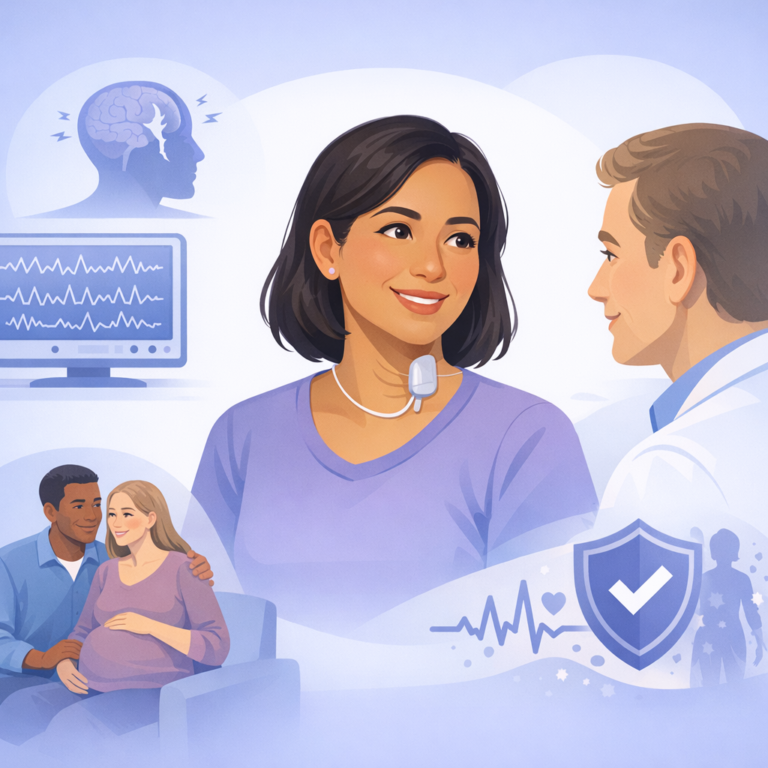 Vagus Nerve Stimulation Reduced Severe Seizures Safely – illustration
