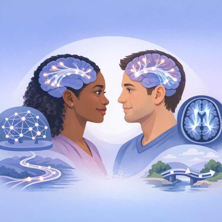 Long White Matter Pathways Help Brain Signals Travel Fast – illustration
