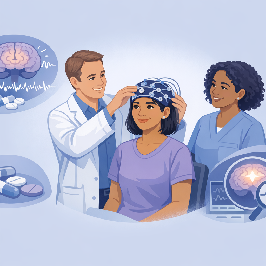 Brain Stimulation Measures May Help Test New Seizure Medicines – illustration