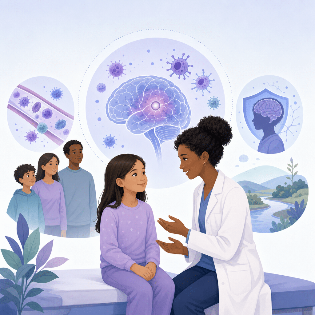 Immune Activity Near Brain Lesions Linked To Childhood Epilepsy – illustration
