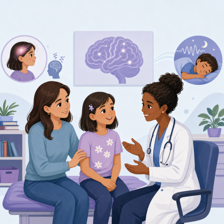 Some Children Diagnosed With Migraine May Have Seizures – illustration
