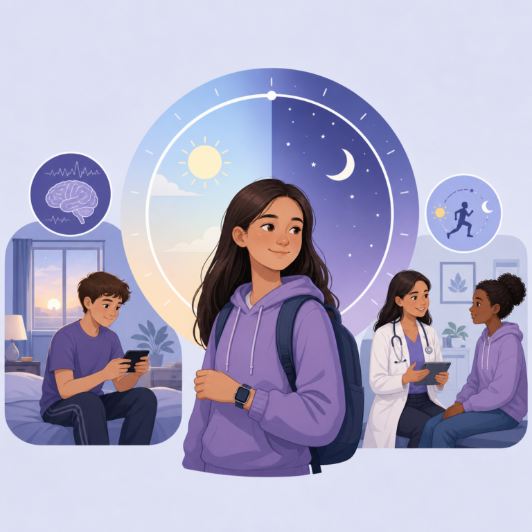 Daily Body Rhythm Changes Seen In Teens With JME – illustration