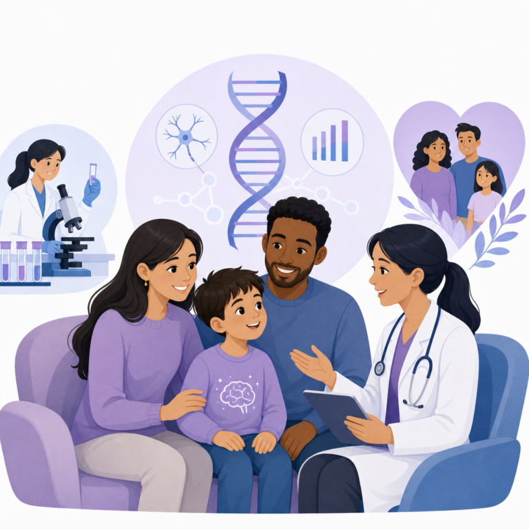 Conceptual illustration of EIMFS genetic testing