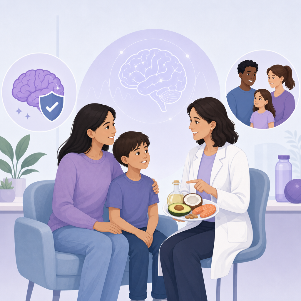 Conceptual illustration of MCT ketogenic diet epilepsy