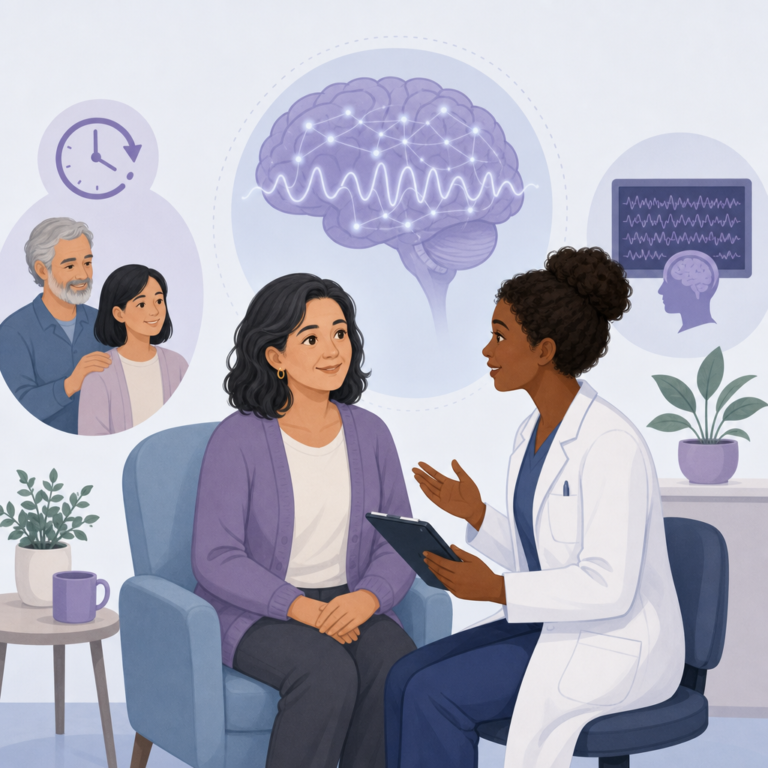 Conceptual illustration of non-convulsive status epilepticus