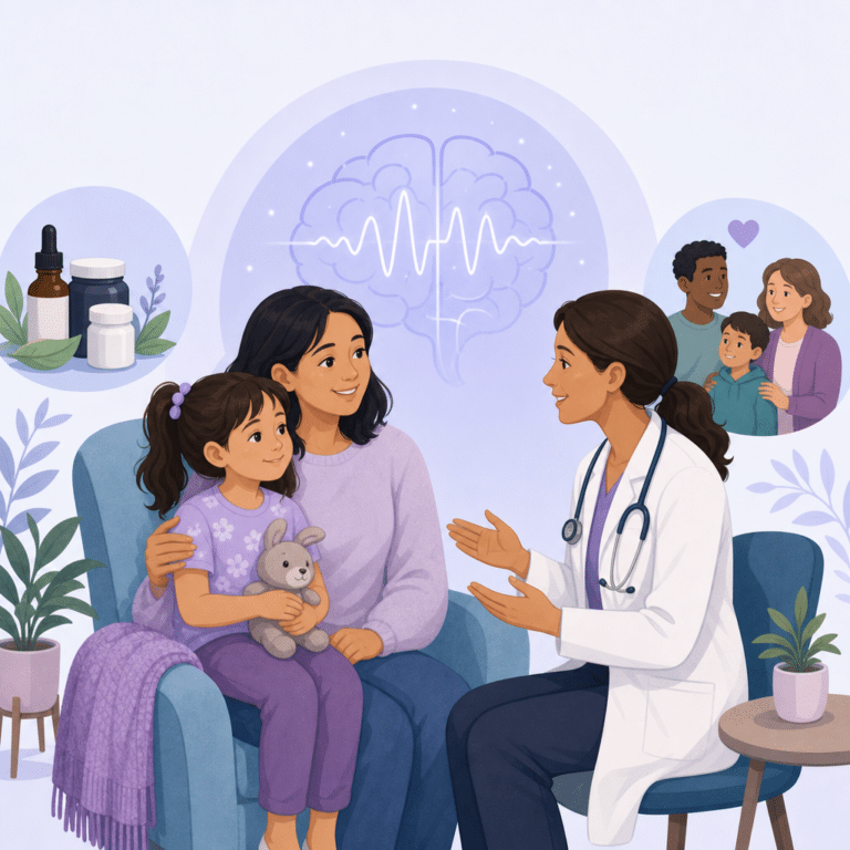 Conceptual illustration of Dravet syndrome status epilepticus