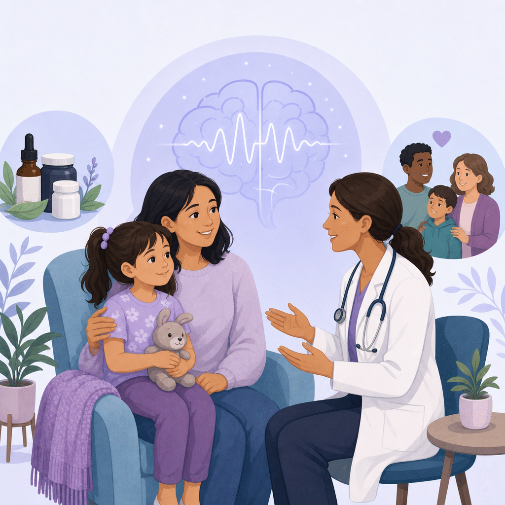 Conceptual illustration of Dravet syndrome status epilepticus