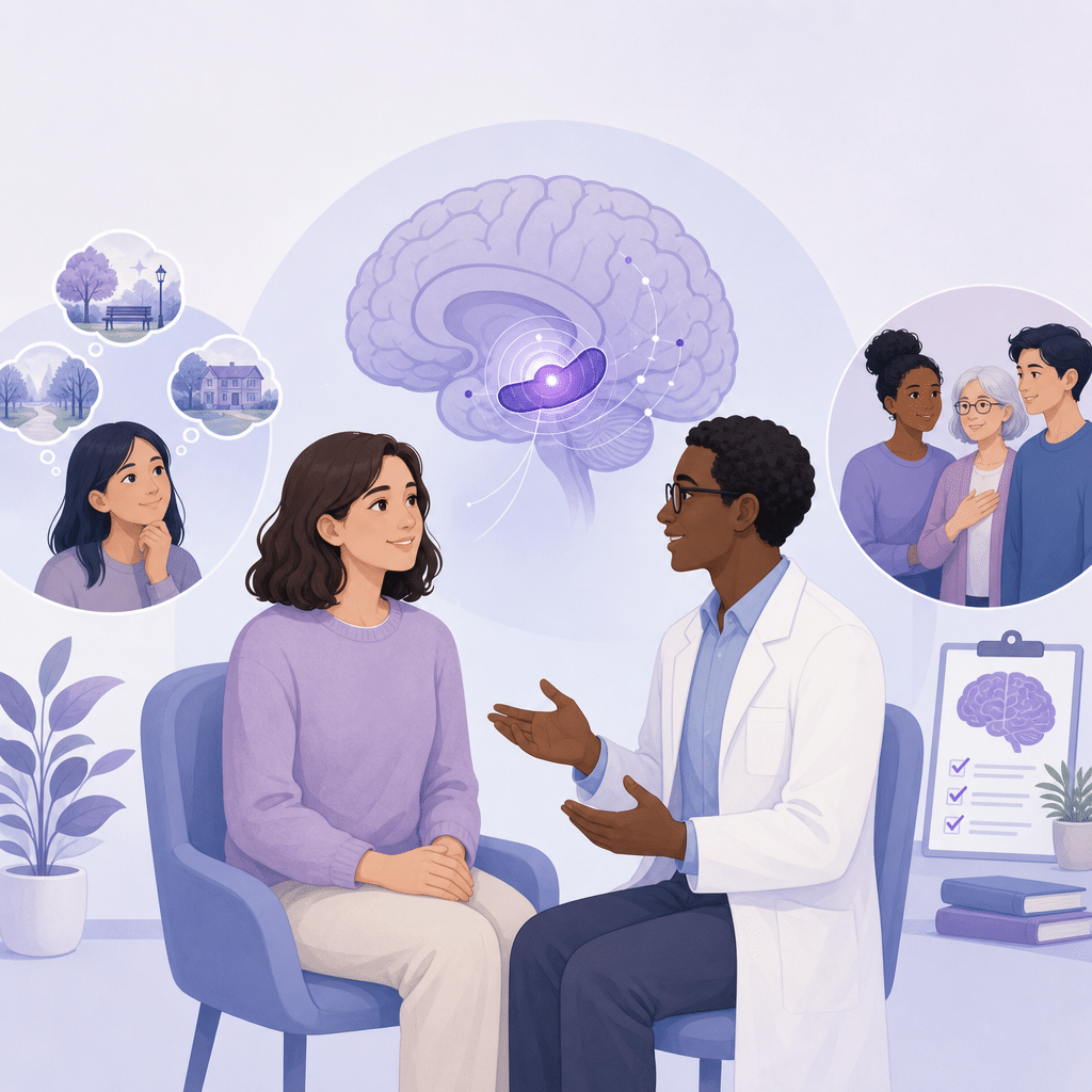 Conceptual illustration of ictal déjà vu localization