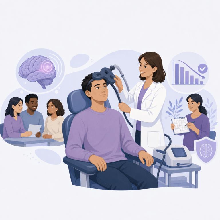 Conceptual illustration of rTMS for epilepsy